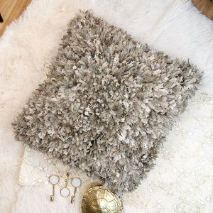 Large Frayed Accent Pillow